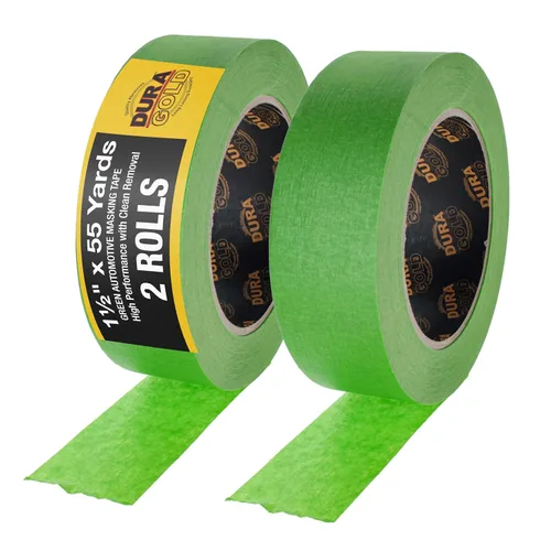 Miniatura 8 de Dura-Gold Cinta adhesiva verde automotriz de 1 pulgada (0.945 in x 55 yardas), 3 rollos – Premium alto rendimiento, resistente al calor – Pintura
