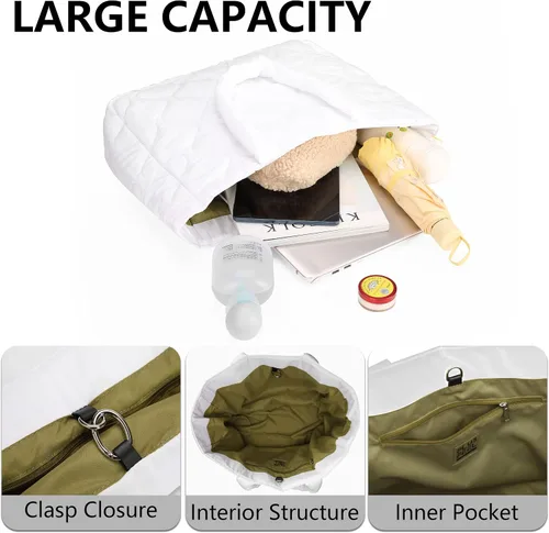 Miniatura 4 de Bolsa grande acolchada para mujer, bolsa acolchada y acolchada
