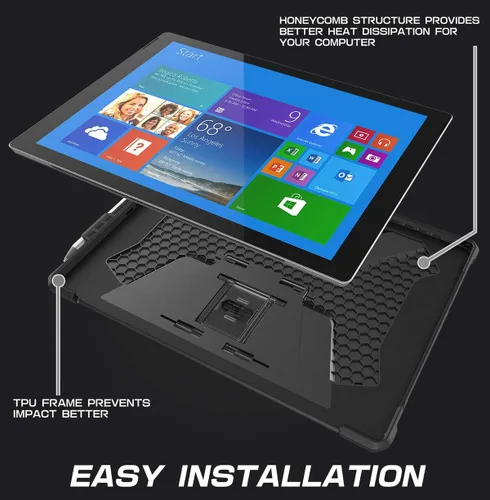Miniatura 5 de SUPCASE Funda para Microsoft Surface Pro 7/6/5/4/LTE con soporte (Unicorn Beetle Pro), [soporte para bolígrafos] [protección de grado militar] funda