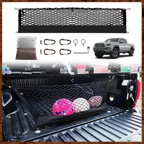 Miniatura 21 de Muslogy para Maverick - Accesorios de Red de Malla de Carga Extensible, Organizador de Maletero, Red de Malla Elástica para Cama de Carga