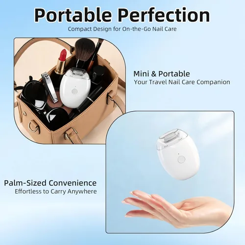 Miniatura 4 de Amoladora de uñas automática universal, molinillo de uñas automático, amoladoras inteligentes de uñas, bajo ruido, con luz LED y 3 velocidades