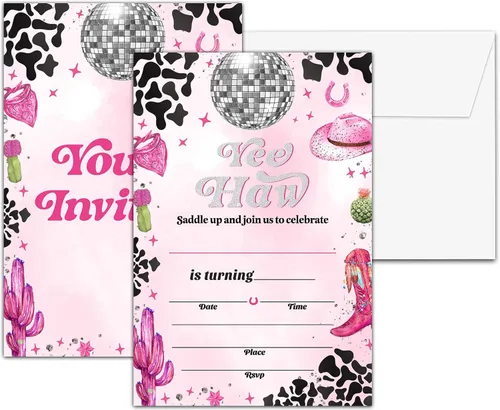 Miniatura 12 de Invitaciones para fiesta de primer cumpleaños, invitaciones de cumpleaños con purpurina de globo, invitaciones de cumpleaños de doble cara