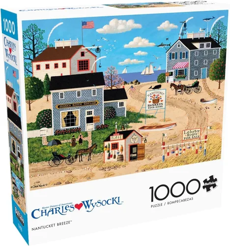 Miniatura 10 de Buffalo Games Charles Wysocki - Rompecabezas de 1000 piezas con escena de invierno festivo, 26.75 x 19.75 pulgadas, a partir de 14 años, póster