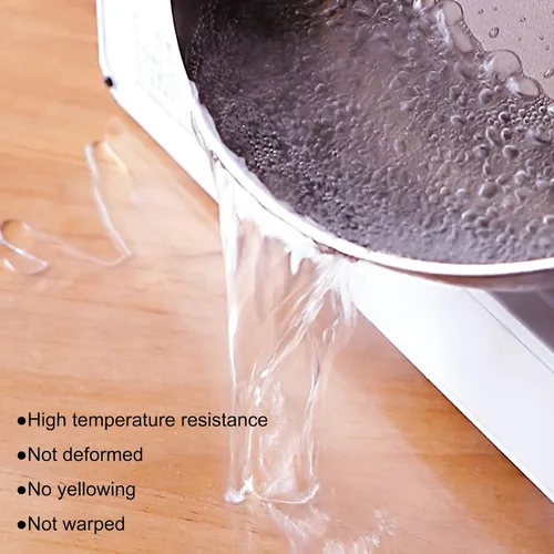 Miniatura 4 de Mantel de plástico impermeable a prueba de aceite, protector de mantel de PVC, protector de mesa transparente, 0.079 pulgadas de grosor, tapete