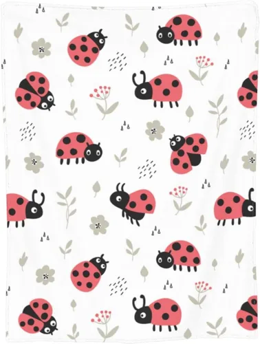 Miniatura 6 de Manta de mariquita linda de mariquita súper suave y cálida para sofá, dormitorio, sofá, oficina, automóvil, para todas las estaciones, acogedora