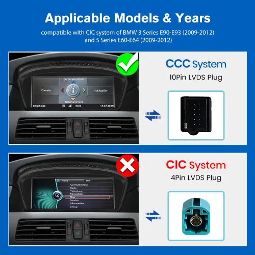 Miniatura 2 de Pantalla de radio de coche Linux de 8.8 pulgadas para BMW Serie 3/5 E60 E61 E63 E64 E90 E91 E92 CCC (2004-2008) CarPlay Android Auto Display Mirror