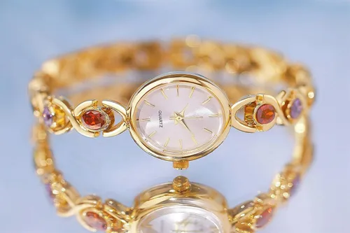 Miniatura 5 de BESTKANG Elegante reloj de pulsera vintage dorado para mujer, reloj de cuarzo con esfera ovalada, reloj de pulsera impermeable para mujer