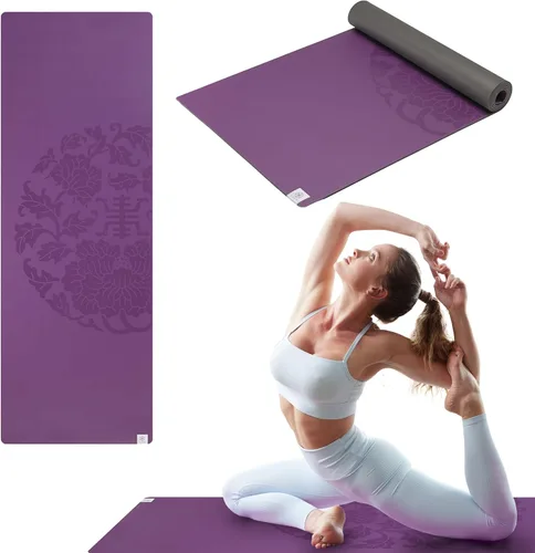 Miniatura 7 de Gaiam Dry-Grip - Esterilla de yoga de 5 mm de grosor antideslizante para ejercicios y fitness para yoga estándar o hot yoga, pilates