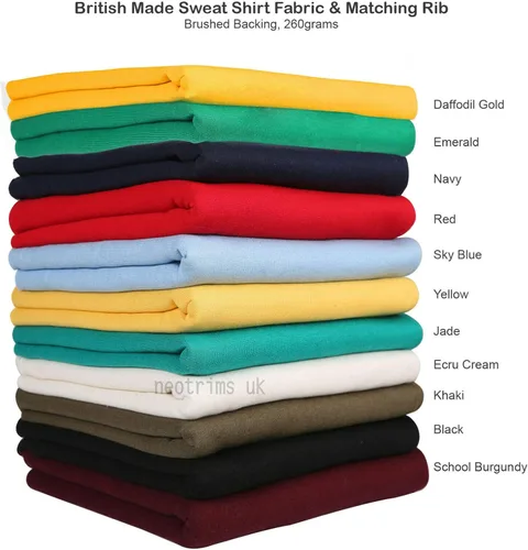 Miniatura 4 de Tela de sudadera para Hoddies y confección. 30 colores de esta sudadera de tela de jersey. Tela cepillada aprobada y probada por escuelas europeas.
