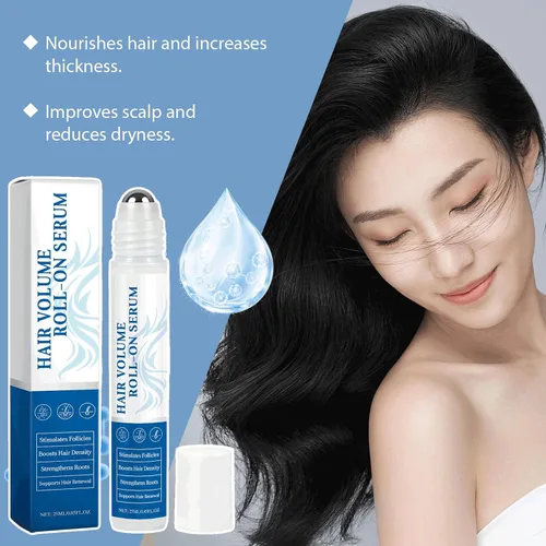 Miniatura 2 de Roll-On para el crecimiento del cabello con romero, 0.8 onzas líquidas de suero y tratamiento del cuero cabelludo, cabello más grueso y lleno