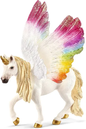 Schleich bayala - Figura de unicornio arcoíris de 7 pulgadas, juguete de unicornio para niñas y niños, figura de caballo de fantasía para niños a