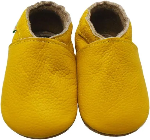 Miniatura 7 de SAYOYO Leather Infant Slippers Toddler Soft Sole Shoes First Walker Crib Shoes Baby Moccasins for Boys and Girls