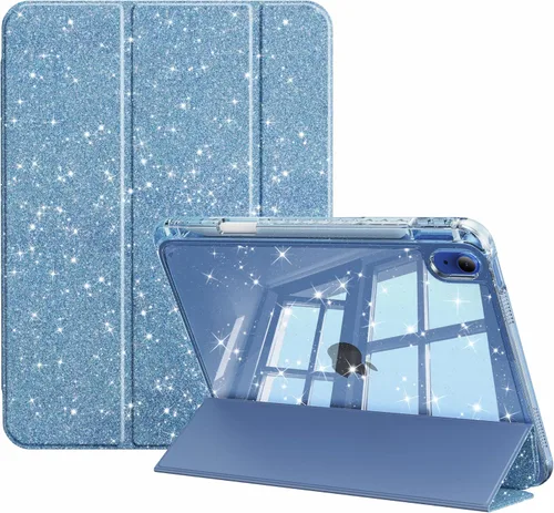 Miniatura 12 de Funda compatible con iPad de 11ª y 10ª generación de 11 pulgadas 2025/10.9 pulgadas 2022, parte trasera transparente brillante con soporte