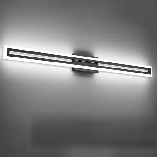 Miniatura 36 de SOLFART Luces de tocador de baño sobre espejo 14W 60 cm Luz de baño moderna negra 6000K ND