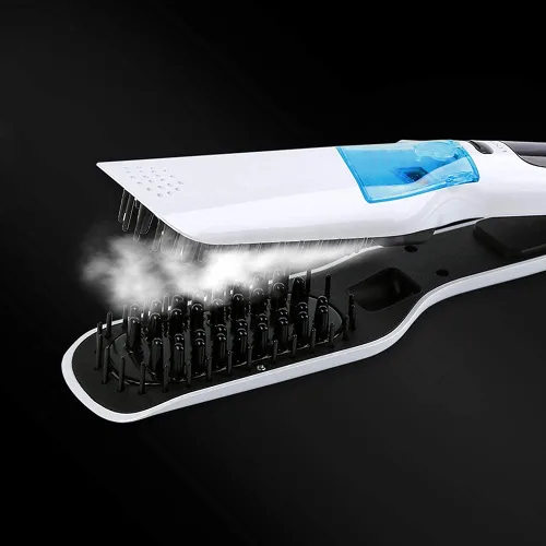Miniatura 6 de Cepillo alisador de pelo de vapor profesional - Plancha eléctrica de cerámica para alisar el cabello largo y corto