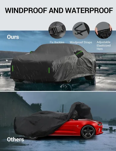 Miniatura 5 de Proadsy Funda de coche para Honda Civic 1991-2023 2024 2025 2026, impermeable, para todo tipo de clima, resistente al viento, a prueba de nieve