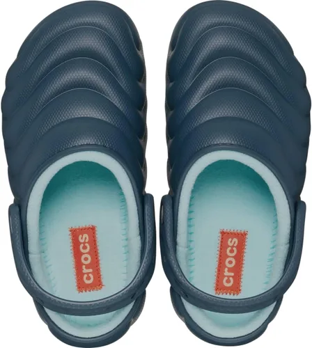 Miniatura 3 de Crocs Zuecos Unisex para Adultos Classic Lined Overpuff y Geometric Fuzzy Azul medianoche