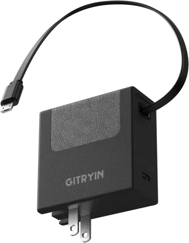 Miniatura 15 de Gitryin Cargador de pared USB C de 40 W con cable retráctil integrado, bloque de carga rápida plegable 2 en 1, artículos esenciales de viaje
