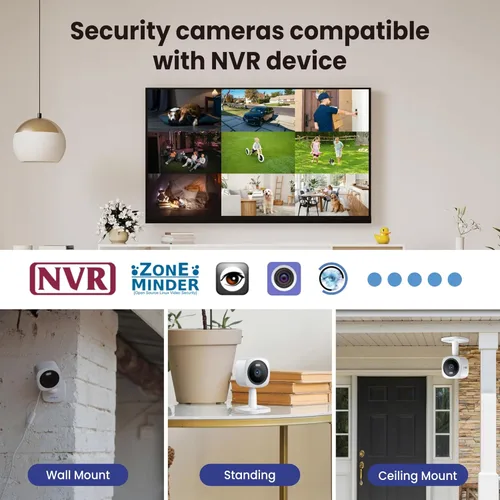 Miniatura 6 de Hugolog Cámaras de seguridad 2K para interiores y exteriores para seguridad del hogar, cámara para el hogar con visión nocturna a color Starlight