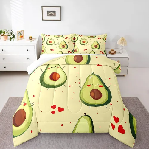 Miniatura 42 de Manfei - Juego de edredón de tamaño Queen con lindo diseño de perezoso, juego de colcha con flores amarillas con 2 fundas de almohada, juego de ropa