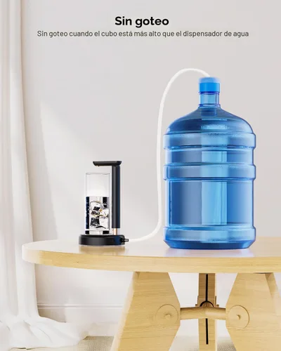 Miniatura 4 de Dispensador de agua de escritorio para botella de 5 galones, dispensador de jarra de agua SPOVEN de 5 galones con diseño de altura ajustable, bomba