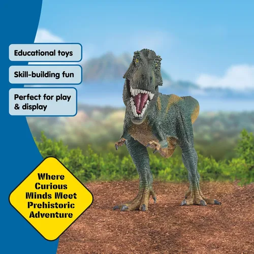 Miniatura 7 de Schleich DINOSAURS — Tyrannosaurus Rex, juguete de T-Rex con detalles realistas y mandíbula móvil, juguetes de dinosaurio que inspiran