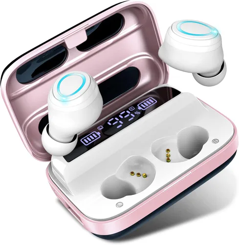 Motast Auriculares inalámbricos, Bluetooth 5.1, 140 horas de reproducción, auriculares Bluetooth estéreo con cancelación de ruido, auriculares