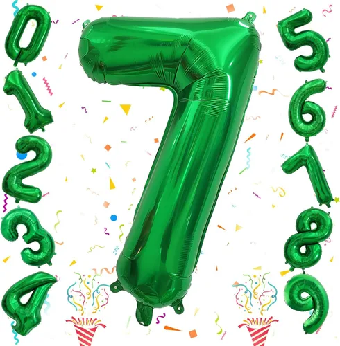 Miniatura 89 de Globos de número azul pastel de 40 pulgadas, globo gigante autoinflable de aluminio número 5 de cumpleaños para niños, globos azul bebé para hombres