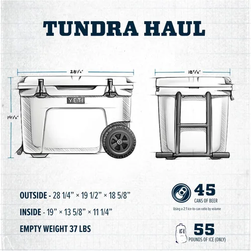 Miniatura 5 de YETI Tundra Haul - Enfriador portátil con ruedas Canela