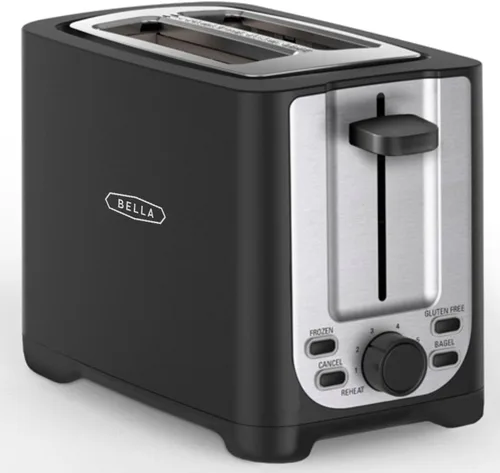 Miniatura 19 de BELLA Tostadora de 4 rebanadas con apagado automático - Ranuras extra anchas y bandeja de migas extraíble y función de cancelar, descongelar