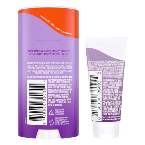 Miniatura 2 de Lume Desodorante para Todo el Cuerpo - Paquete de Mini Crema Invisible + Barra Sólida - Control de Olor por 72 Horas - Sin Aluminio y Sin