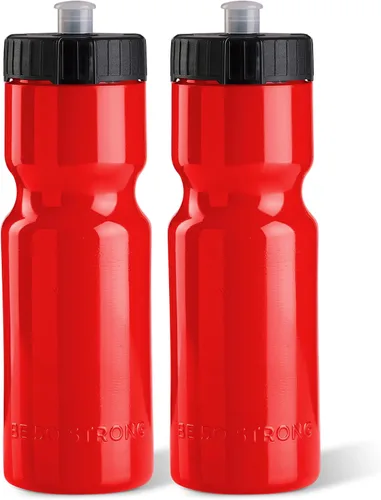 Miniatura 9 de Botellas de agua deportivas 50 Strong – Botellas de plástico reutilizables de 22 oz libres de BPA con tapa de tracción – Fabricadas en EE. UU.