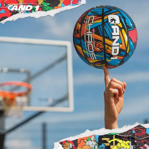 Miniatura 6 de AND1 Chaos Balón de baloncesto: Balón oficial de tamaño 7 (29.5 pulgadas) de goma, construcción de canal profundo, hecho para juegos de baloncesto