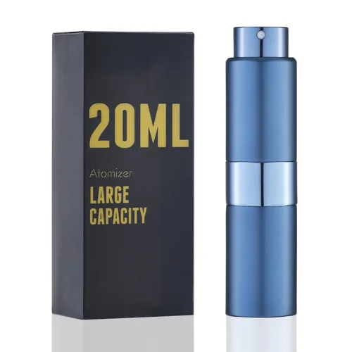 Botella de atomizador recargable de perfume de viaje owlyee: spray de colonia mini para recarga - vaporizador de fragancia vacío para hombres - Azul