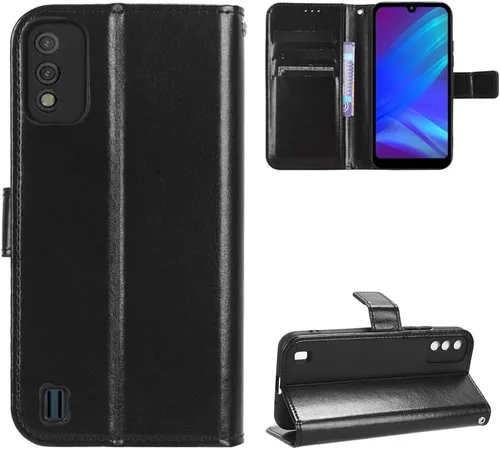 Miniatura 76 de Funda para Boost Mobile Celero 5G + Funda de piel con tapa para Boost Mobile Celero 5G Plus, color negro