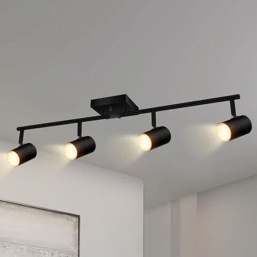 Miniatura 11 de BoostArea Kit de iluminación de pista de 2 luces, iluminación de pista LED con zócalo GU10, cabezales de luz flexiblemente giratorios, modernas