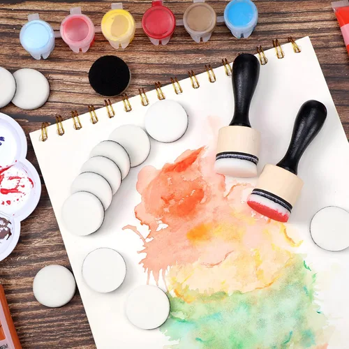 Miniatura 5 de 42 paquetes de juego de herramientas mini para mezcla de tinta, incluye 2 herramientas mini aplicadoras de tinta de alcohol redondas y 40