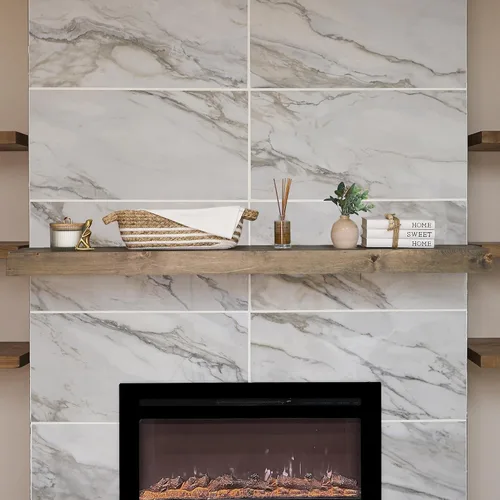 Miniatura 11 de Urbandi Repisa Moderna para Chimenea, Manto Flotante Contemporáneo, Estantería, Hecho a Mano, (Marrón, 36Lx6Hx8D)