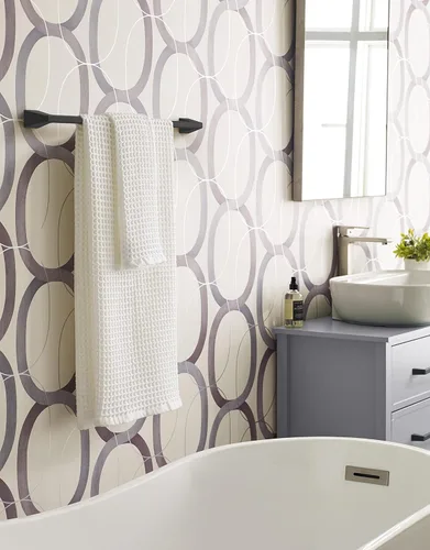 Miniatura 3 de Amerock BH36004MB Barra de Toallas de Negro Mate Toallero de 610 mm Blackrock Portarrollos de Baño Accesorios de Baño Accesorios de Baño