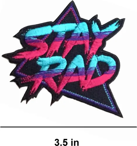 Miniatura 6 de PatchClub - Parche bordado retro de los años 80 Stay Rad, parche para poner y coser
