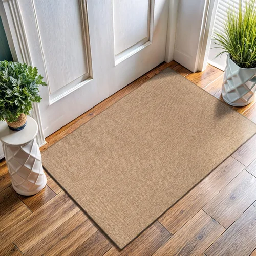Miniatura 39 de Tapete de Puerta de Yute Fácil 2x3 Pies Interior Exterior Alfombras Naturales Alfombra de Fibra Sólida Alfombra de Área Tejida Boho Fácil de Limpiar