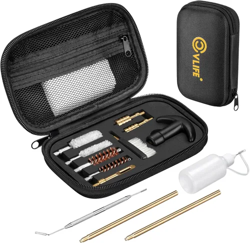 Miniatura 8 de CVLIFE Kit de limpieza de pistola para 0.354 in .22 .357 .45, .40 .38/.177 .22/0.354 in .45 .357, .38 Kits universales de limpieza de pistola