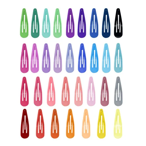 100 pinzas para el cabello para niñas, pinzas coloridas para el cabello de 2 pulgadas, pasadores de metal antideslizantes en 33 accesorios de