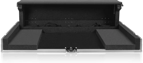 Miniatura 3 de Sound Town ATA - Funda mezcladora de madera contrachapada con protección interior de espuma, Doghouse y ruedas giratorias para consola mezcladora