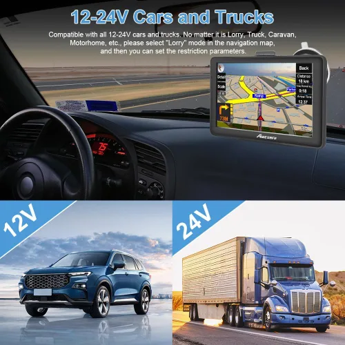 Miniatura 4 de AWESAFE Navegador GPS para automóvil, última pantalla táctil de 7 pulgadas, pantalla táctil de 7 pulgadas, sistema de navegación de recordatorio