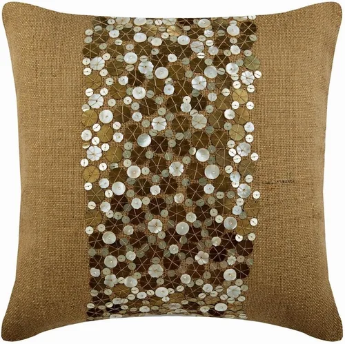 Miniatura 29 de HomeCentric Funda de almohada geométrica beige, 12 x 12 pulgadas, cuadrado de lino y algodón, círculos contemporáneos de Pascua, círculo de la vida