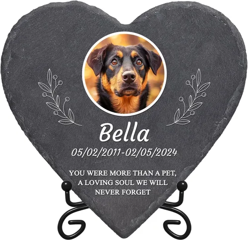 Baosity Piedras conmemorativas para mascotas: regalos para perros y gatos por pérdida, monumentos conmemorativos del puente arcoíris 003