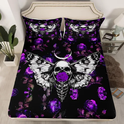 Miniatura 39 de Erosebridal Juego de sábanas bajeras de rosas rojas y leopardo, tamaño individual, diseño de animales africanos salvajes, diseño de plantas