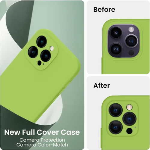 Miniatura 3 de FireNova Funda diseñada para iPhone 14 Pro, funda de silicona mejorada [protección de cámara], forro interior de microfibra antiarañazos, 6.1 Brote