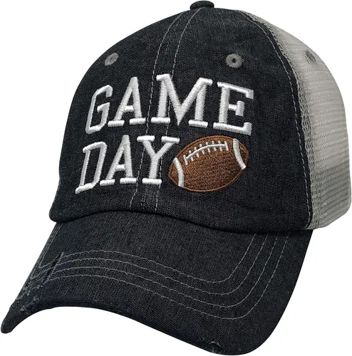 Gorra de malla bordada para el día del juego de cocomo Soul de fútbol, diseño de camión, color gris oscuro